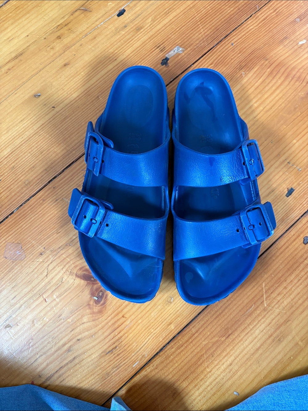 Birkenstock Electric Blue Double-Buckle EVA Slides